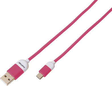 Pantone Usb A naar Usb C Kabel 1,5m Nylon Roze is nooit meer leverbaar