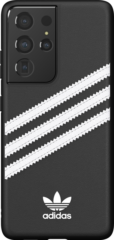 Adidas Samsung Galaxy S21 Ultra Back Cover Leer Zwart/Wit is nooit meer leverbaar