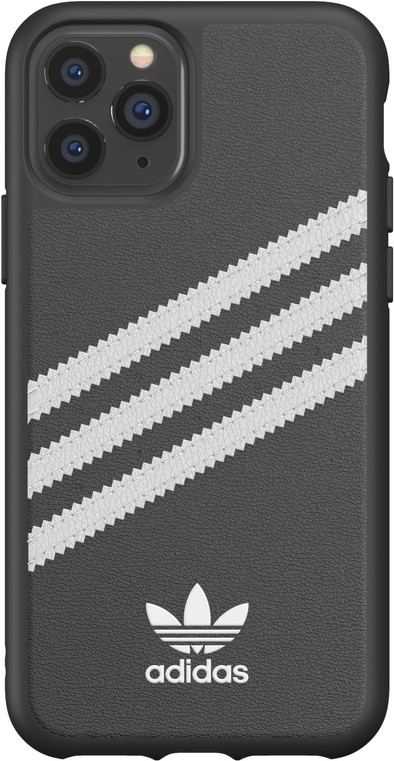 Adidas Apple iPhone 11 Pro Back Cover Leer Zwart/Wit is nooit meer leverbaar