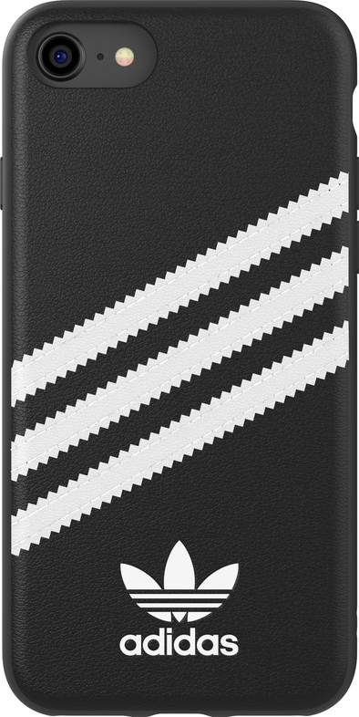 Adidas Apple iPhone SE 2022 &#x2F; SE 2020 &#x2F; 8 &#x2F; 7 Back Cover Leer Zwart&#x2F;Wit is nooit meer leverbaar