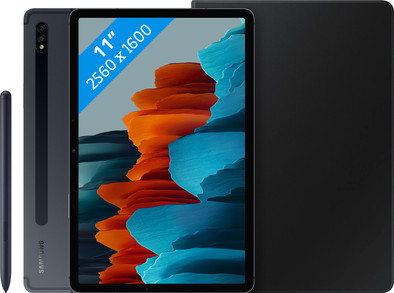 Samsung Galaxy Tab S7 256GB Wifi Zwart + Samsung Book Case Zwart is nooit meer leverbaar