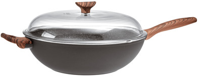 Sambonet Rock 'N' Rose Spadella Wokpan 32 cm Zwart is nooit meer leverbaar