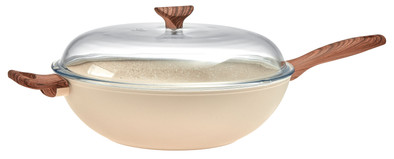 Sambonet Rock 'N' Rose Spadella Wokpan 32 cm Crème is nooit meer leverbaar