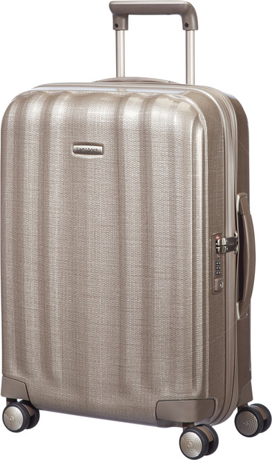 Samsonite Lite-Cube Spinner 55cm Ivory Gold is nooit meer leverbaar