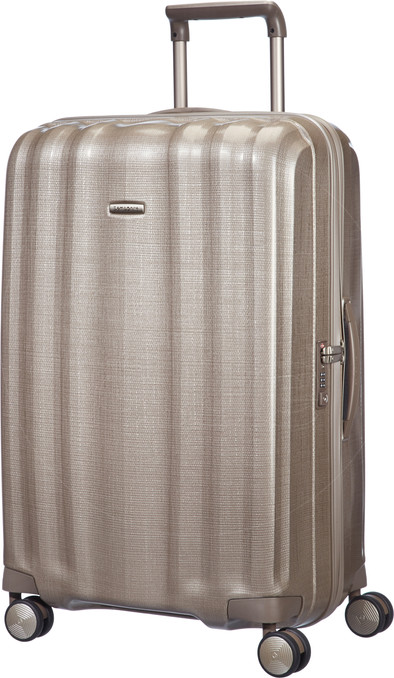 Samsonite Lite-Cube Spinner 76cm Ivory Gold is nooit meer leverbaar