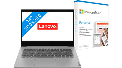 Lenovo IdeaPad 3 14ADA05 81W0006EMH + Microsoft 365 Personal NL Abonnement 1 jaar is nooit meer leverbaar