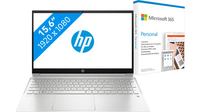 HP Pavilion 15-eh0947nd + Microsoft 365 Personal NL Abonnement 1 jaar is nooit meer leverbaar
