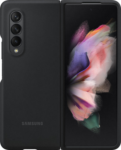 Samsung Galaxy Z Fold 3 Siliconen Back Cover Zwart is nooit meer leverbaar