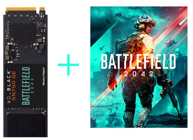 WD Black SN750 SE 1TB NVMe SSD Battlefield 2042 Game Code Bundle is nooit meer leverbaar