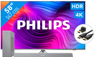 Philips 58PUS8506 - Ambilight + Soundbar + Hdmi kabel is nooit meer leverbaar