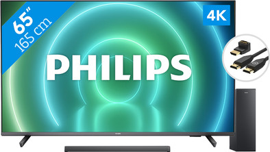 Philips 65PUS7906 - Ambilight + Soundbar + Hdmi kabel is nooit meer leverbaar