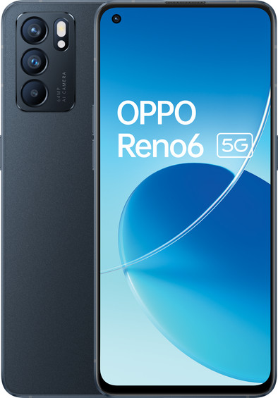 OPPO Reno6 128GB Zwart 5G is nooit meer leverbaar