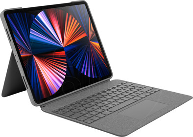 Logitech Combo Touch Apple iPad Pro 12.9 inch (2022&#x2F;2021) Toetsenbord Hoes AZERTY Grijs is nooit meer leverbaar