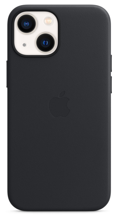 Apple iPhone 13 mini Back Cover met MagSafe Leer Middernacht is nooit meer leverbaar