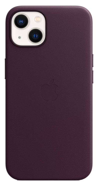 Apple iPhone 13 Back Cover met MagSafe Leer Donkere kers is nooit meer leverbaar