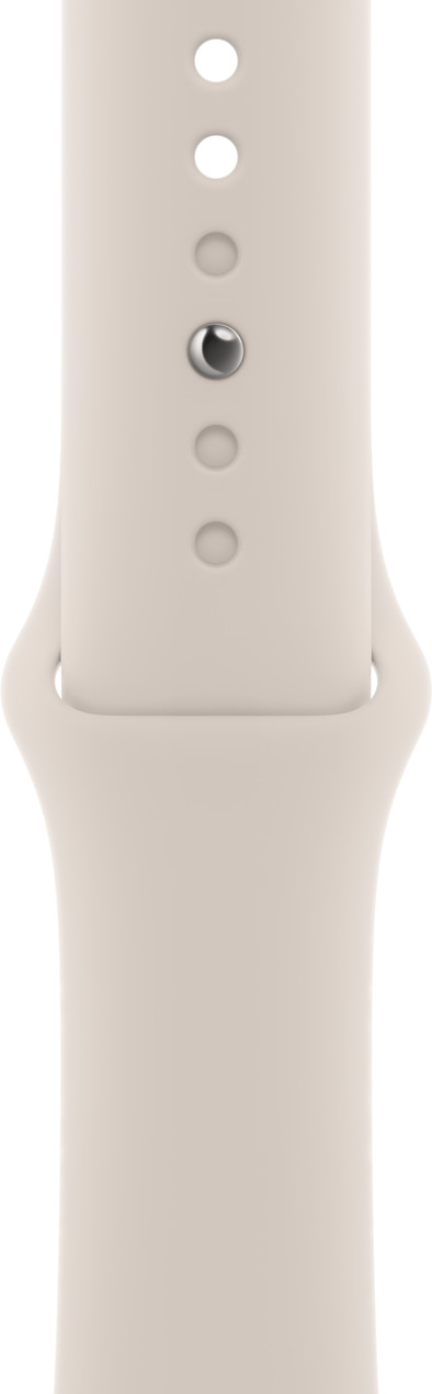 Apple Watch 42/44/45 mm Siliconen Horlogeband Sport Sterrenlicht is nooit meer leverbaar