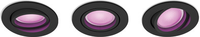 Philips Hue Centura inbouwspot White and Color rond Zwart 3-pack is nooit meer leverbaar