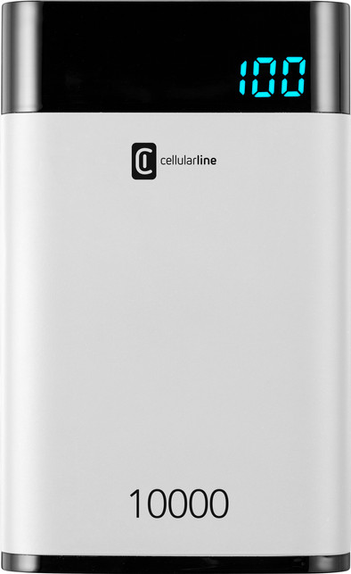 Cellularline Manta Powerbank 10.000 mah Power Delivery en Quick Charge Wit is nooit meer leverbaar