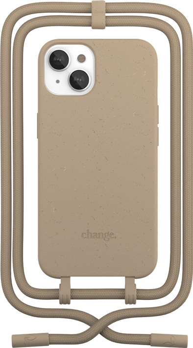 Change Case Apple iPhone 13 Back Cover met Koord Bruin is nooit meer leverbaar