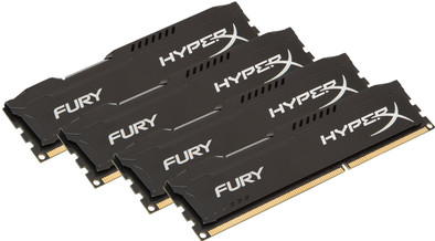 Kingston HyperX FURY 16GB DDR3 DIMM 1866 MHz Zwart (4x4GB) is nooit meer leverbaar