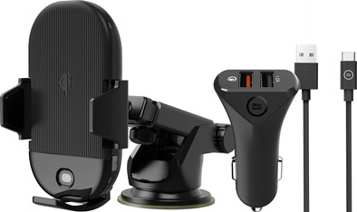 Veripart Houder Auto Dashboard/Luchtrooster met Draadloos Opladen + Autolader en Usb Kabel is nooit meer leverbaar