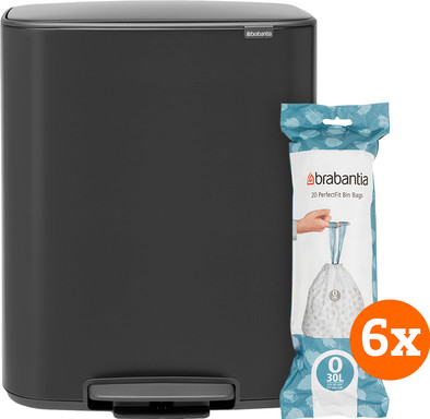 Brabantia Bo Pedal Bin 2x 30L Matte Black + Trash Bags (120 units) is no longer available