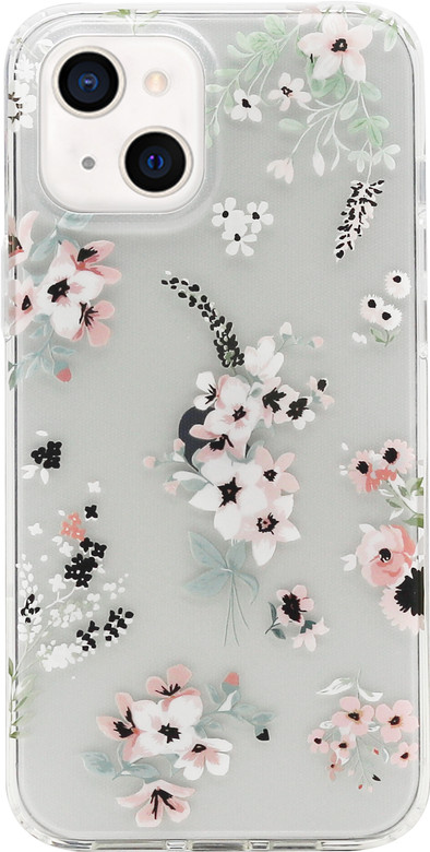 BlueBuilt Sweet Blossom Soft Case Apple iPhone 13 Mini Back Cover Transparant is nooit meer leverbaar