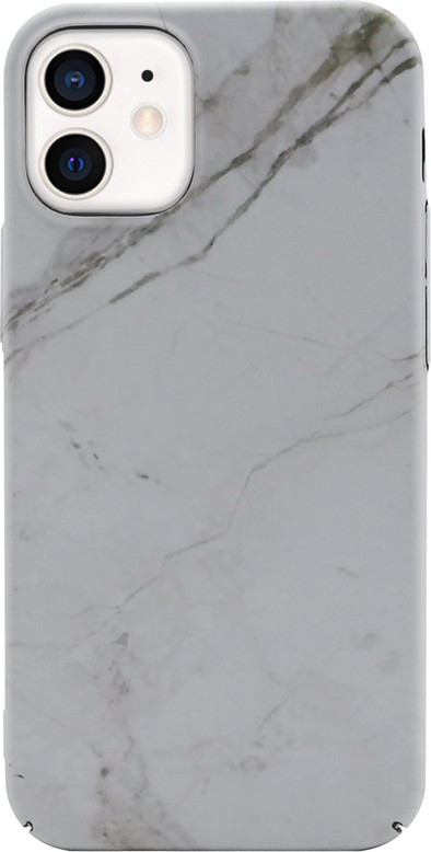 BlueBuilt White Marble Hard Case Apple iPhone 12 Mini Back Cover is nooit meer leverbaar