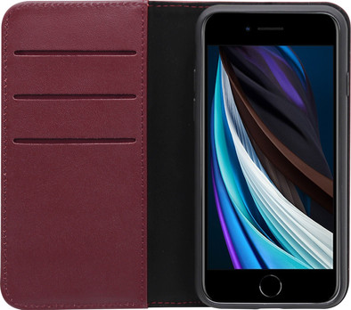 BlueBuilt Apple iPhone SE 2022 / SE 2020 / 8 / 7 Book Case Leer Rood is nooit meer leverbaar