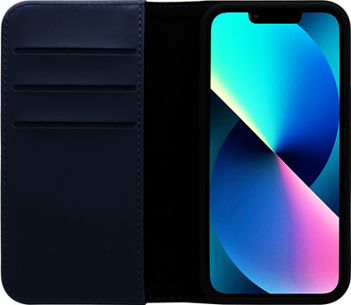 BlueBuilt Apple iPhone 13 Book Case Leer Blauw is nooit meer leverbaar