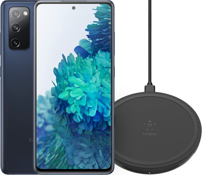 Samsung Galaxy S20 FE 128GB Blauw 4G + Belkin Draadloze Oplader 10W Zwart is nooit meer leverbaar