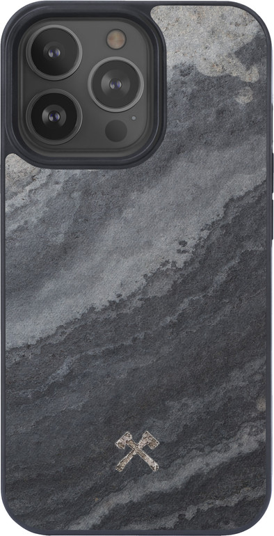 Woodcessories Apple iPhone 13 Pro Back Cover met MagSafe Magneet Steen/Zwart is nooit meer leverbaar