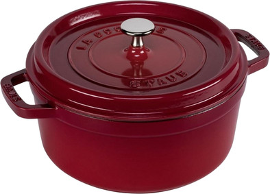 Staub Round Dutch Oven 24cm Red Coolblue Pans
