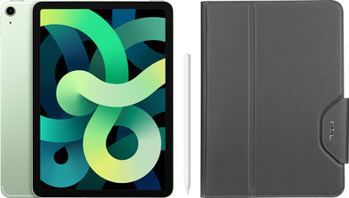 Apple iPad Air (2020) 10.9 inch 256GB Wifi en 4G Groen + Book Case + Apple Pencil 2 is nooit meer leverbaar