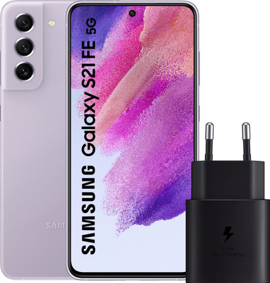 Samsung Galaxy S21 FE 128GB Paars 5G + Samsung Oplader 25W is nooit meer leverbaar