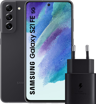 Samsung Galaxy S21 FE 256GB Grijs 5G + Samsung Oplader 25W is nooit meer leverbaar