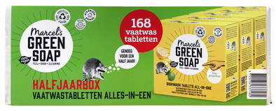 Marcel's Green Soap Dishwasher Tabs Grapefruit &amp; Limoen 6-month Pack - 168 units is no longer available