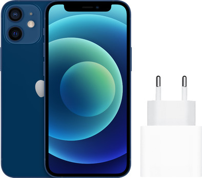 Apple iPhone 12 mini 128GB Blauw + Apple Usb C Oplader 20W is nooit meer leverbaar