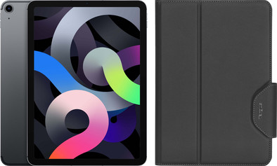 Apple iPad Air (2020) 10.9 inch 256 GB Wifi + 4G Space Gray + Targus VersaVu Book Case is nooit meer leverbaar