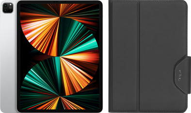 Apple iPad Pro (2021) 12.9 inch 1TB Wifi + 5G Zilver + Targus VersaVu Book Case Zwart is nooit meer leverbaar