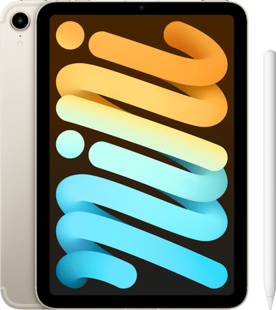 Apple iPad Mini 6 256GB Wifi + 5G Witgoud + Apple Pencil (2e generatie) is nooit meer leverbaar