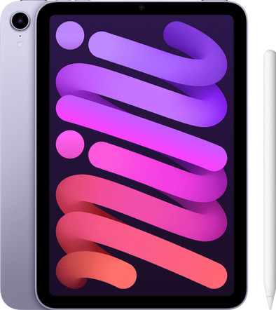 Apple iPad Mini 6 256GB Wifi + 5G Paars + Apple Pencil (2e generatie) is nooit meer leverbaar