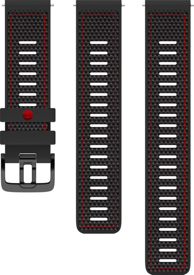 Polar Siliconen Bandje Zwart S/L 22mm is nooit meer leverbaar