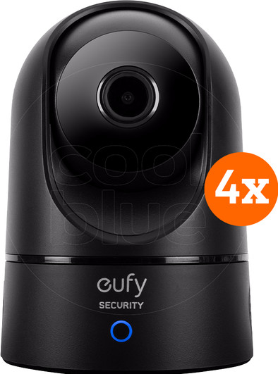 Eufy Indoor Cam 2K Pan &amp; Tilt 4-Pack zwart is nooit meer leverbaar