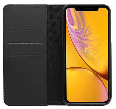 BlueBuilt Apple iPhone Xr Book Case Leer Zwart is nooit meer leverbaar