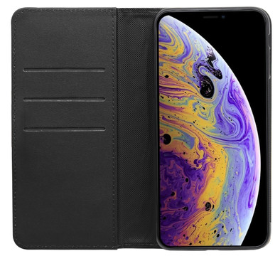 BlueBuilt Apple iPhone Xs/X Book Case Leer Zwart is nooit meer leverbaar