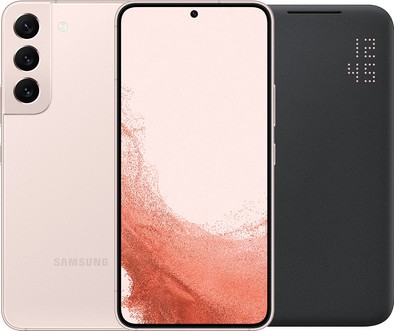 Samsung Galaxy S22 128GB Roze 5G + Samsung Smart Led View Cover Zwart is nooit meer leverbaar