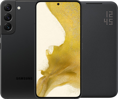 Samsung Galaxy S22 256GB Zwart 5G + Samsung Smart Led View Cover Zwart is nooit meer leverbaar