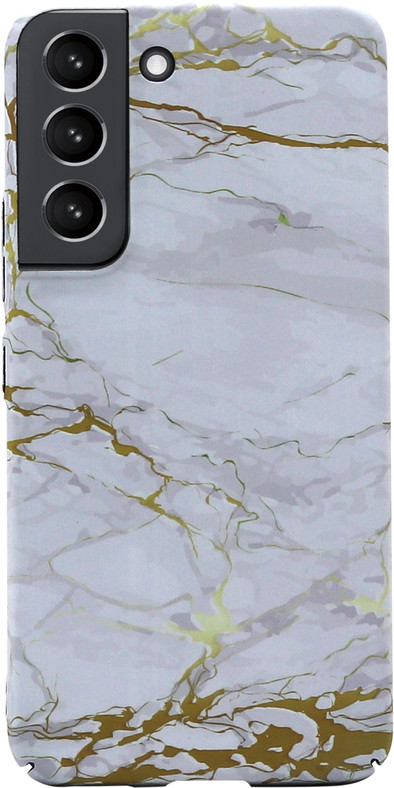 BlueBuilt Grey Marble Hard Case Samsung Galaxy S22 Back Cover is nooit meer leverbaar