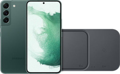Samsung Galaxy S22 Plus 128GB Groen 5G + Samsung Duo Draadloze Oplader 15W is nooit meer leverbaar